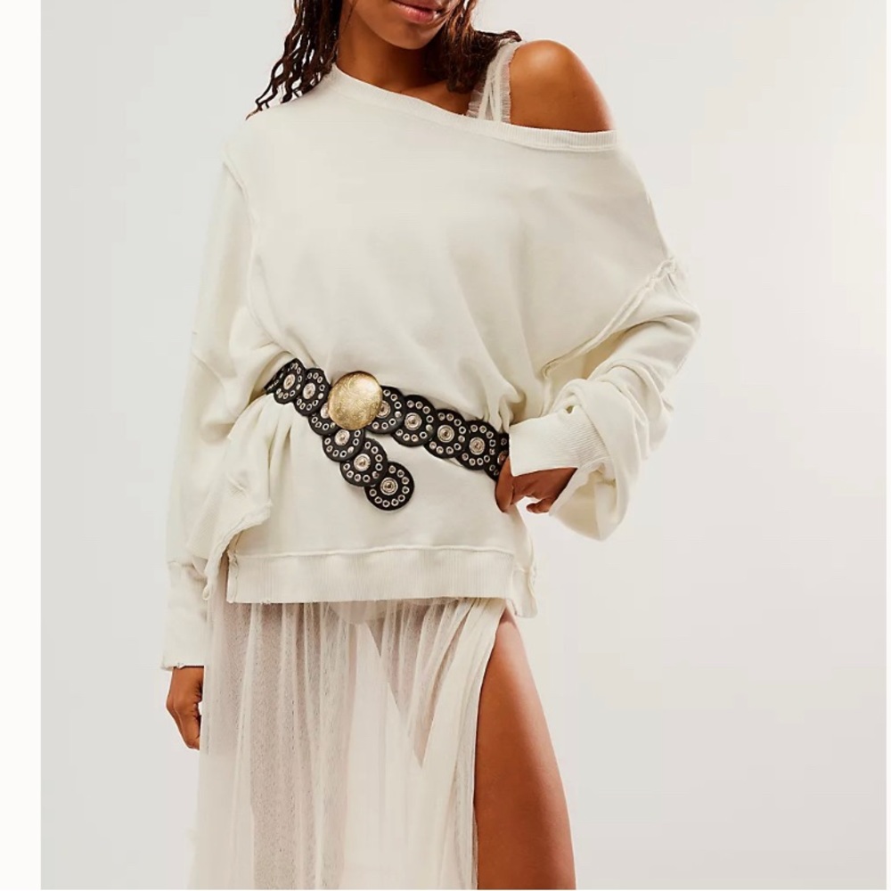 Free people movement We The FreeCamden Sweatshirt color grey opal